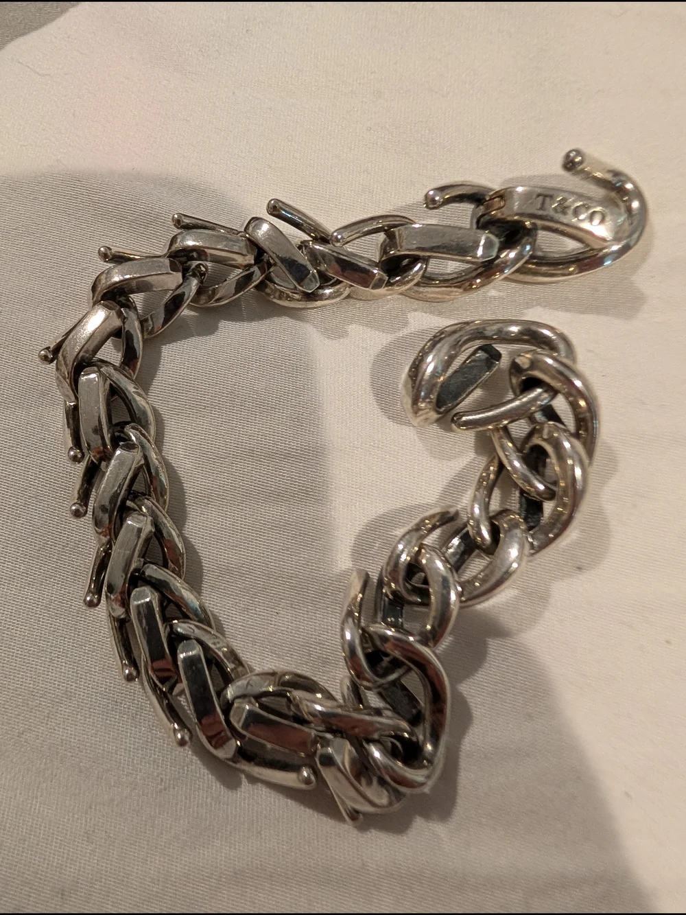 T&CO Sterling Chunky Link Bracelet - Silver